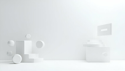 Explore our 3D wallpaper design showcasing sleek minimalist aesthetics, illustrating subscription-based banking with innovative fintech solutions.