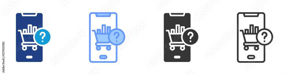 Poster online sales icon set multiple style collection
