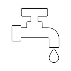 water tap line icon