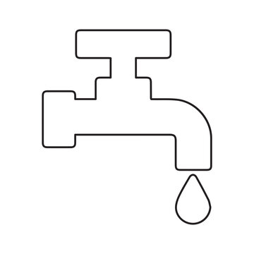 recommend clip art: water tap line icon