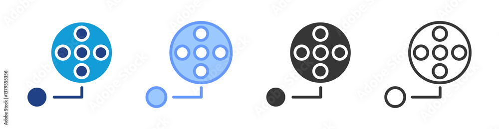 Poster Data Outlier icon set multiple style collection