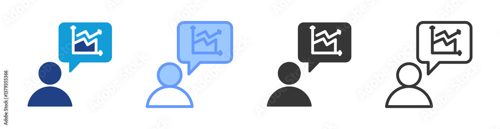 Poster Customer Demand icon set multiple style collection