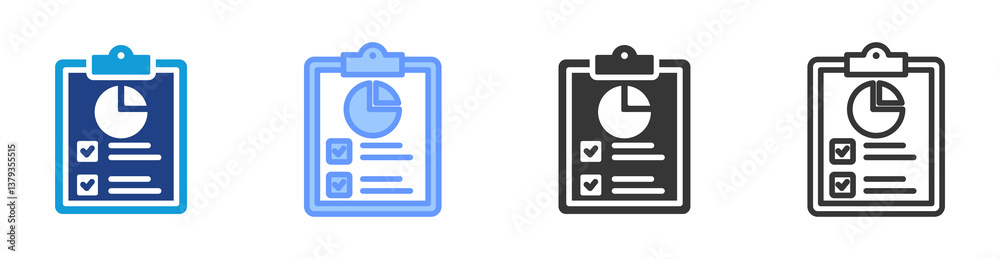 Aufkleber Data icon set multiple style collection