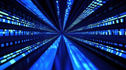 Hyperspace Tunnel of Digital Data Stream