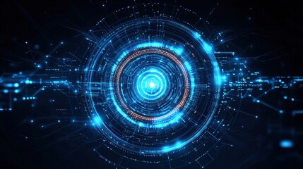 Abstract Futuristic Technological Interface