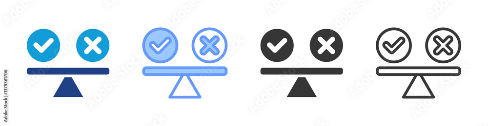 Poster ethicality icon set multiple style collection