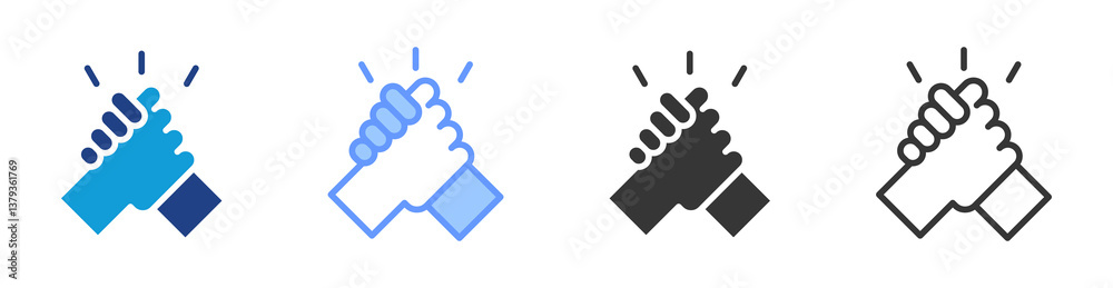 Poster Support icon set multiple style collection