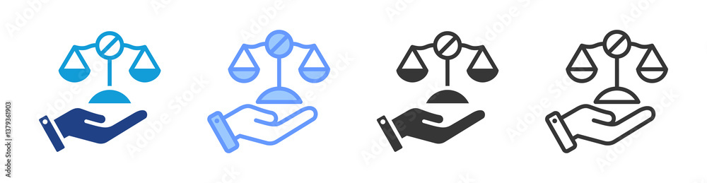 Poster unblased icon set multiple style collection