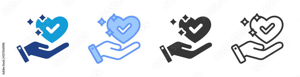 Aufkleber truthfulness icon set multiple style collection