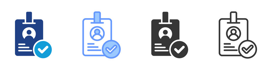 Obraz premium Verifiable icon set multiple style collection