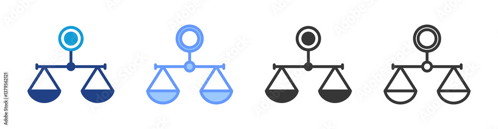 Poster integrity icon set multiple style collection