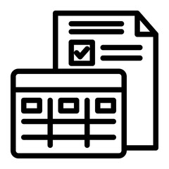 Schedule Icon Outline Style for Project Management Pack Icon Themes
