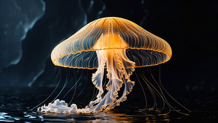 Glowing Jellyfish in the Dark