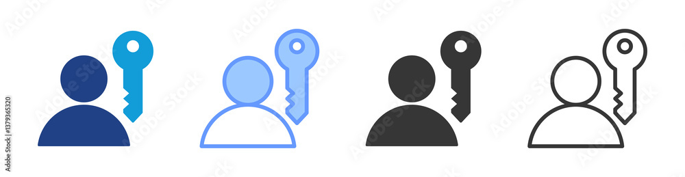 Poster Key Player icon set multiple style collection