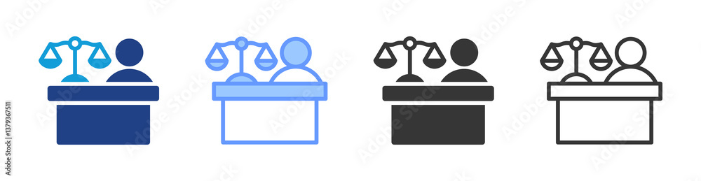 Poster Integrity icon set multiple style collection