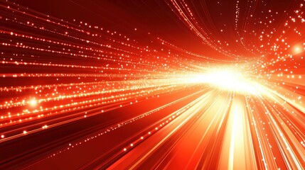 Obraz premium Abstract Speed Tunnel of Radiating Light