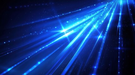 Naklejka premium Abstract Blue Light Trails