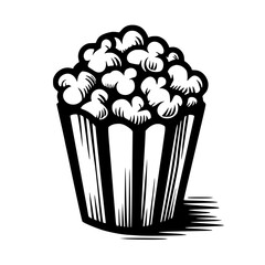 Popcorn sketch silhouette