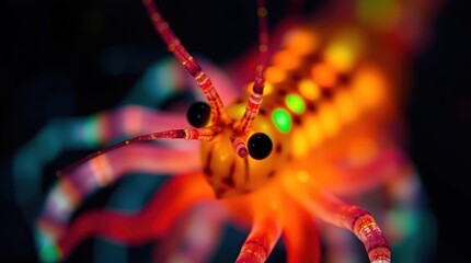 Macro Shot of Colorful Mantis Shrimp Underwater Marine Life Portrait