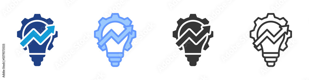 Poster Development icon set multiple style collection