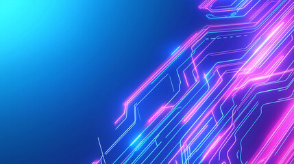 astarte.ai: Neon Circuit Lines on Blue and Pink Gradient Background