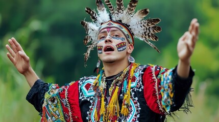 Obraz premium Native American Cultural Performance