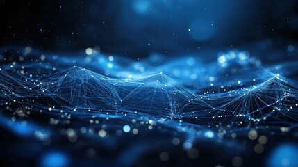 Abstract Digital Network Waveform