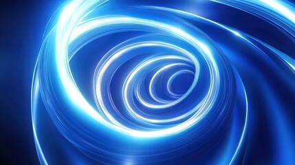 Abstract Blue Light Spiral