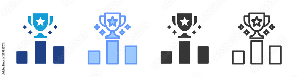 Poster Ranking icon set multiple style collection