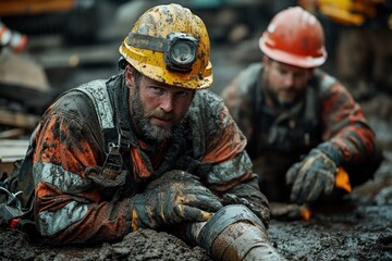 Construction Site Injury Assist Worker Helping Injured Foot First Aid Safety Equipment Hard Hat Employee Service Pain Risk Trauma Assistance