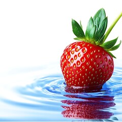Juicy Strawberry in Water.