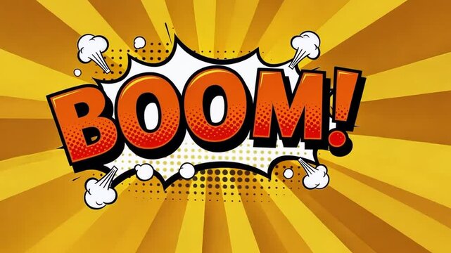 Dynamic Comic Book Style 'Boom!' Explosion Graphic Design