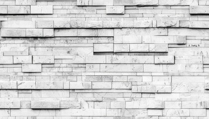 Fototapeta premium Modern white stone wall texture pattern tile pattern