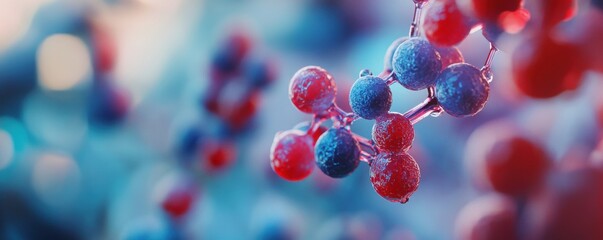 Frozen Berries Cluster Closeup