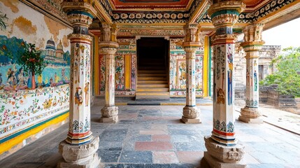 Obraz premium Colorful Indian Temple Interior