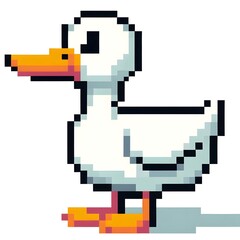 Fototapeta premium 오리, 픽셀아트, jpeg (duck, pixel art, jpeg)