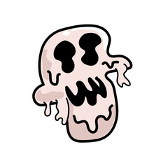 Cute Monster Slime Character Vector Illustration as Toothy and Furry Mutant with Friendly Face Vector	
