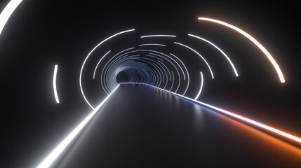 Fototapeta premium Abstract Neon Tunnel Pathway