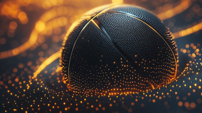 Golden Hour Basketball: A Luxurious Close-Up