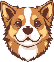 vector illustration of cartoon dog