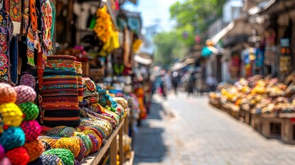 Vibrant Marketplace in Daylight