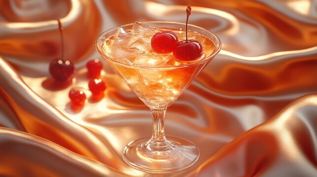 Cherry Drink for Sleep Improvement Relaxing Bedtime Routine Nonalcoholic Mocktail for Wellness and Health