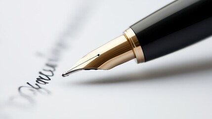 Signing an important new standard office document professional environment close-up view governance