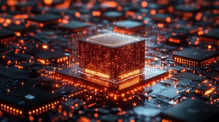 Obraz premium Advanced Processor Technology on Circuit Board