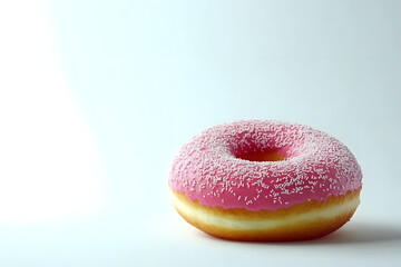 Pink Donut with Sprinkles: Sweet Treat