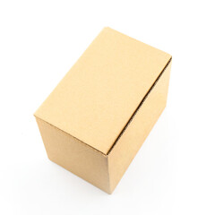 brown kraft cardboard box ready for packing into transport medium