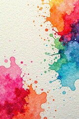 Obraz premium Watercolor splatter on a textured paper background , splatter, art, abstract