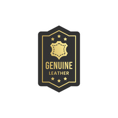 Genuine Leather label vector isolated EPS. Best Genuine Leather logo for product packaging, websites, print design, element design, and more about Genuine Leather cloth.