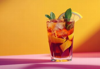 Refreshing Iced Tea with Citrus and Mint