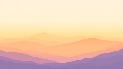 Obraz premium Serene Sunset Over Rolling Mountain Ranges